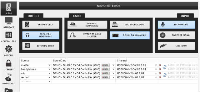 denondj mc6000mk2 vdj8 recoutmic